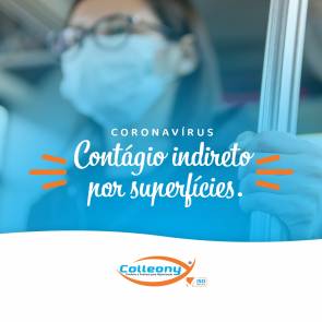 Coronavírus (COVID-19): contágio indireto por superfícies.